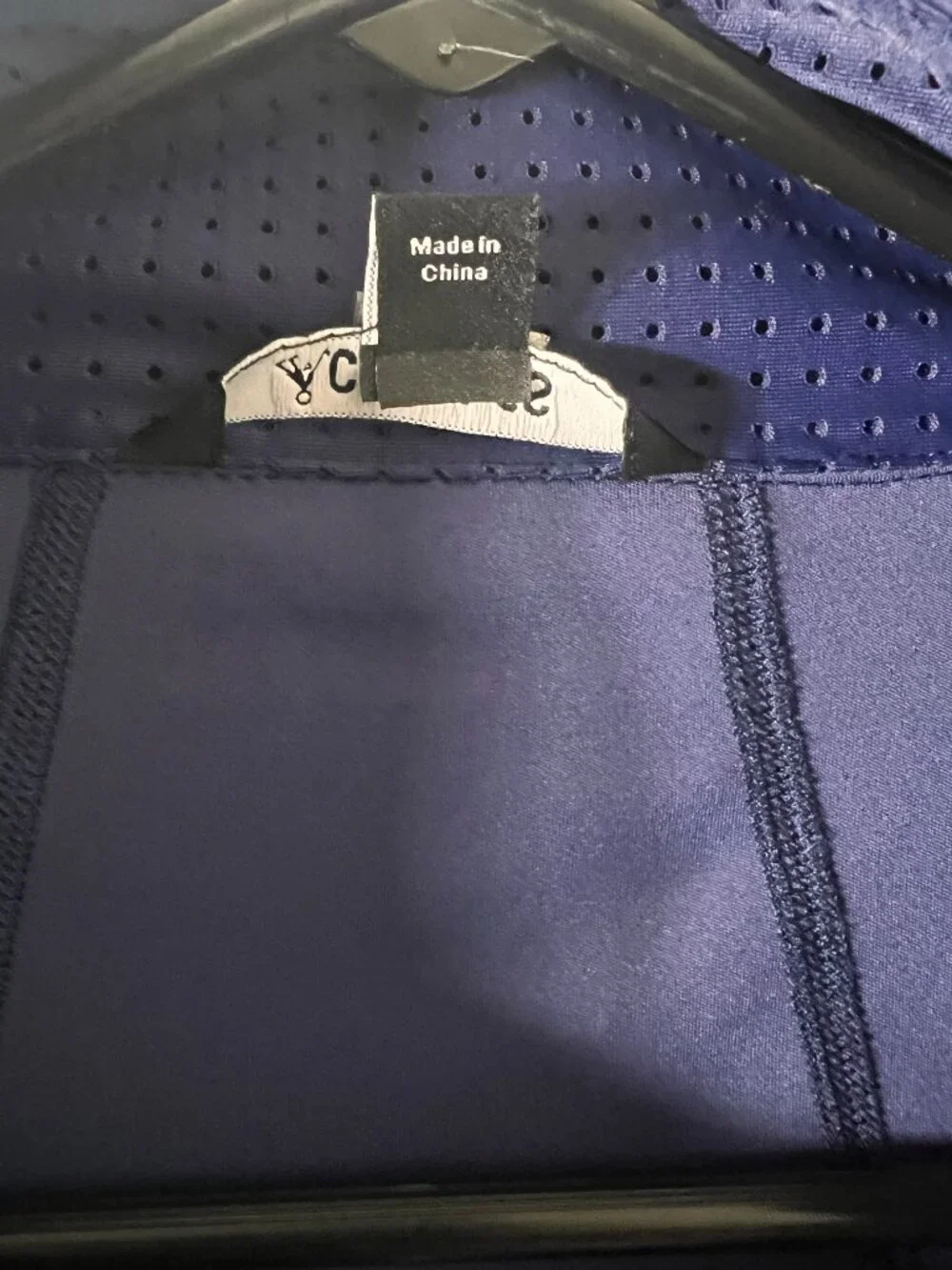 ACEGOLFS XL Navy Blue Peplum Golf Performance Jacket Full Zip Athletic Mesh Back